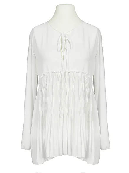 Georgette Bluse Plissee in wei� von Zoe