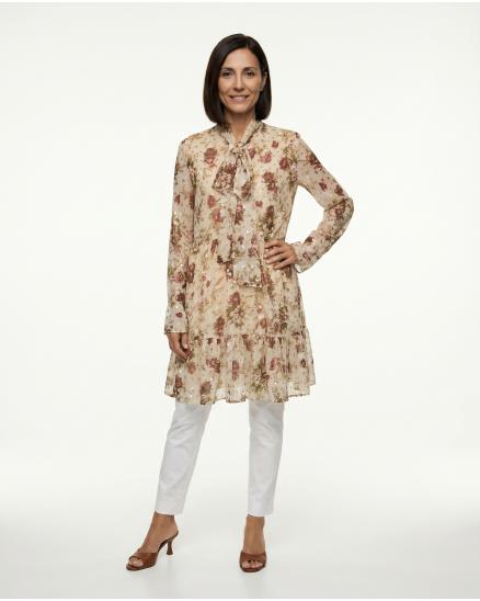 Chiffonkleid Bl�ten in creme von Jus de pom