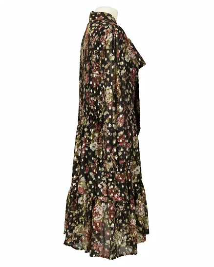 Chiffonkleid Bl�ten in schwarz von Jus de pom