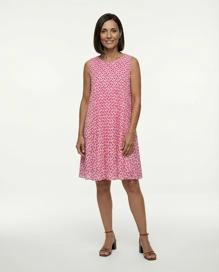Chiffonkleid Plissee in pink von Made in Italy