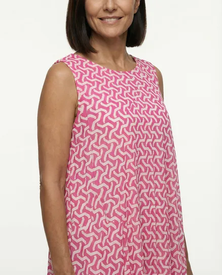Chiffonkleid Plissee in pink von Made in Italy