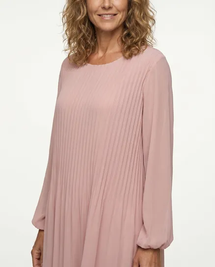 Chiffonkleid Plissee in rosa von Made in Italy