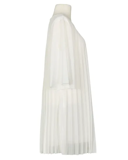 Chiffonkleid Plissee in wei� von Made in Italy