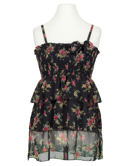 Chiffontop Bl�tenprint in schwarz von FASHION