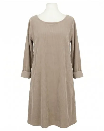 Cordkleid Baumwolle in beige von Made in Italy