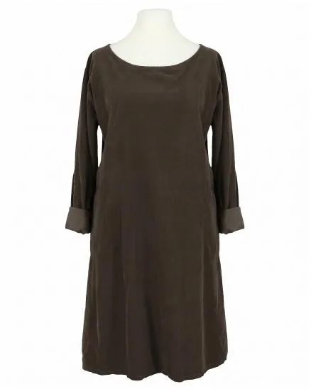 Cordkleid Baumwolle in braun von Made in Italy
