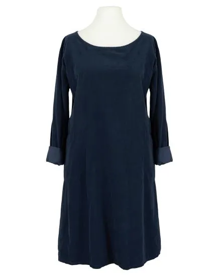 Cordkleid Baumwolle in dunkelblau von Made in Italy