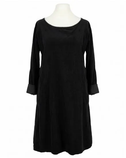 Cordkleid Baumwolle in schwarz von Made in Italy
