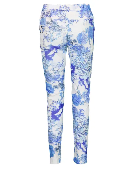 Crash Hose Floral in blau von Selected Touch