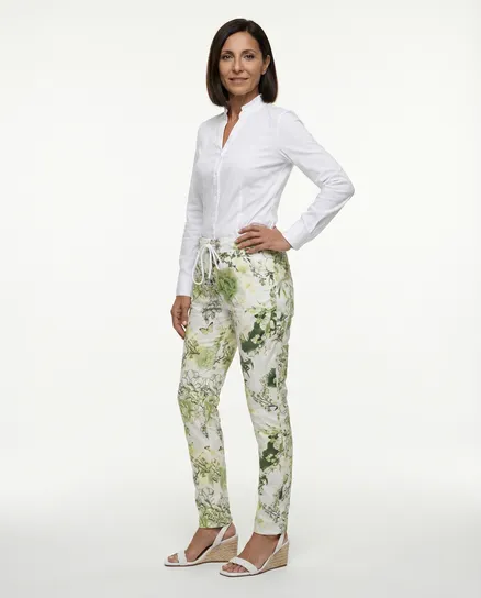 Crash Hose Floral in khaki von Selected Touch