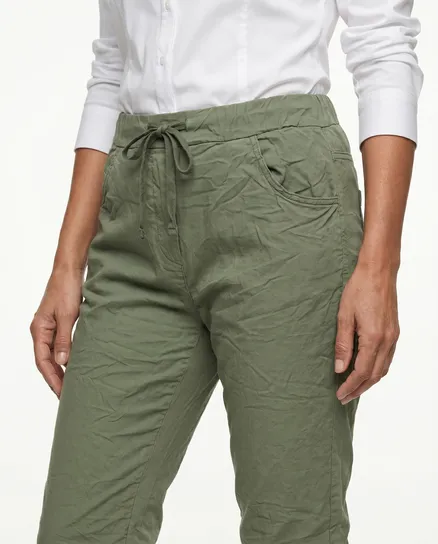 Crash Hose Jogging Stil in khaki von Selected Touch