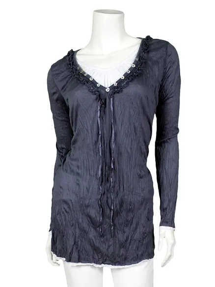 Crash Shirt in jeansblau von porta fortuna