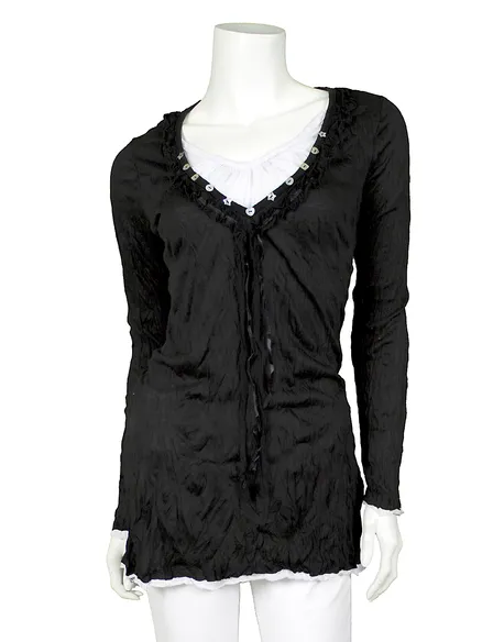 Crash Shirt in schwarz von porta fortuna
