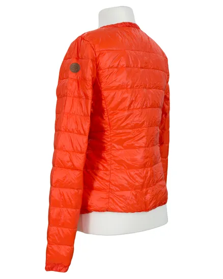 Daunen Steppjacke in orange von Lamie de Paris