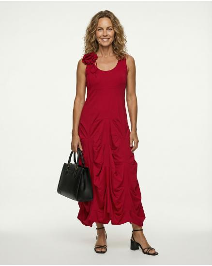 Empire Kleid Bl�te in rot von FASHION