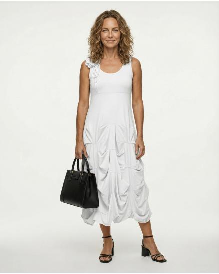 Empire Kleid Bl�te in weiss von FASHION