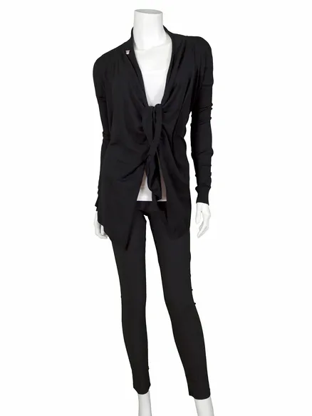 Feinstrick Cardigan in schwarz von Fashion Moda