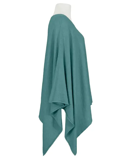Feinstrick Poncho mit Viskose in jade von Mia Mia