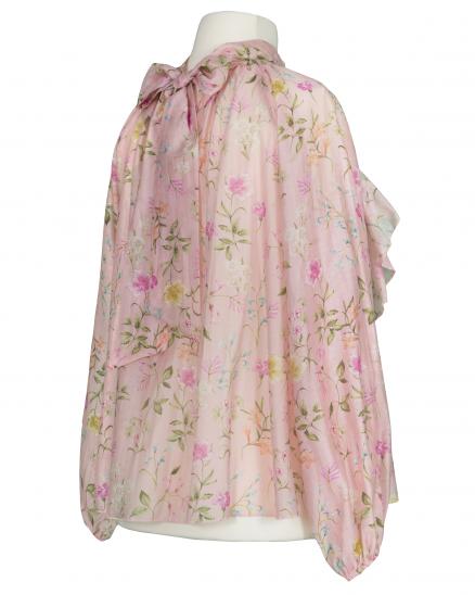 Florale Volantbluse in rosa von Italia Moda