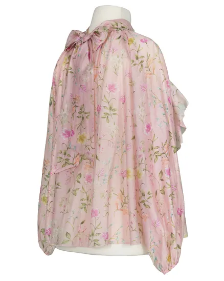 Florale Volantbluse in rosa von Italia Moda