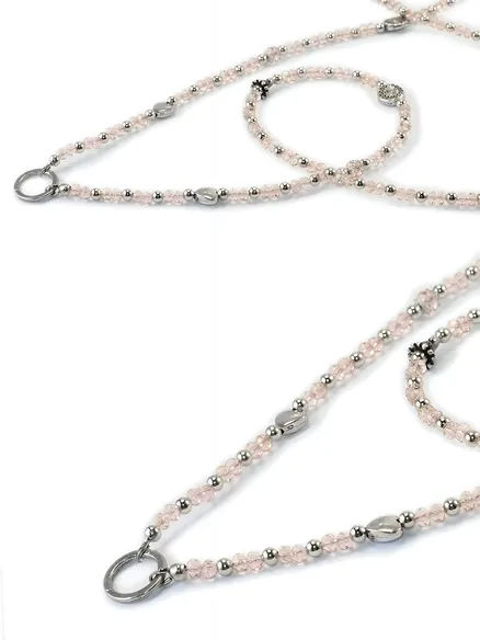 Grundkette mit Glasperlen f�r Charms in rosa von Fashion Jewelry