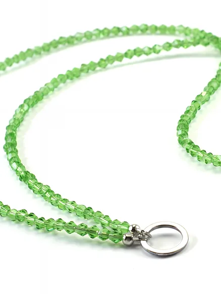 Grundkette Glasperlen f�r Charms in gr�n von Fashion Jewelry