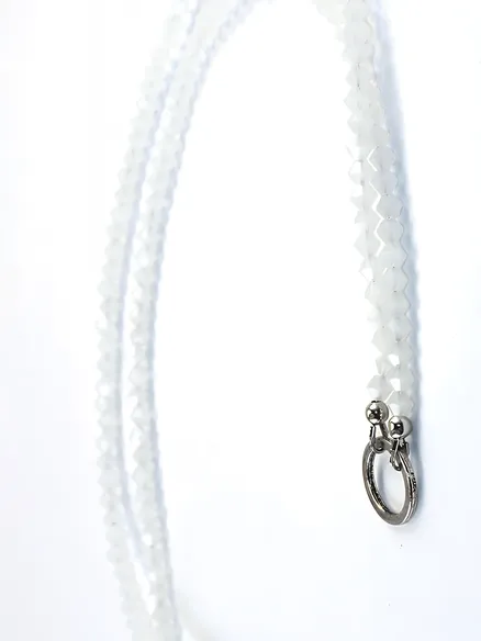 Grundkette Glasperlen f�r Charms in wei� von Fashion Jewelry