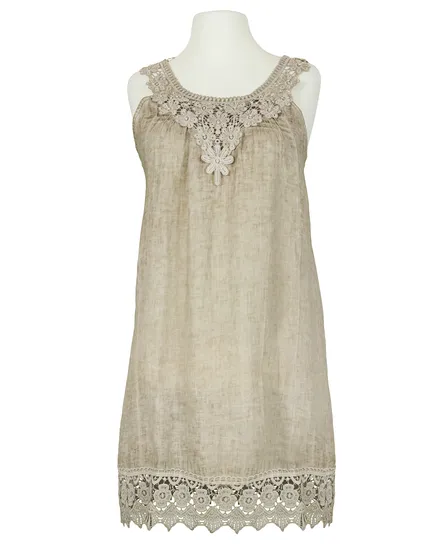 H�ngerchen Kleid mit Spitze in taupe von Diana