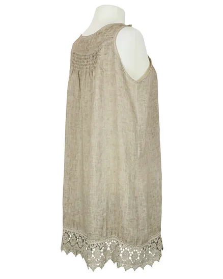 H�ngerchen Kleid mit Spitze in taupe von Diana