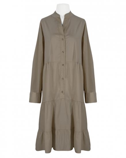 Hemdblusenkleid in braun von New Collection