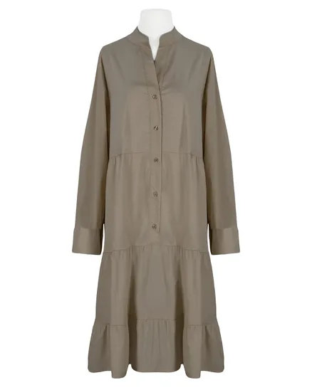 Hemdblusenkleid in braun von New Collection