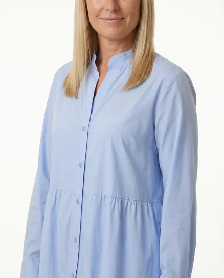Hemdblusenkleid in hellblau von New Collection