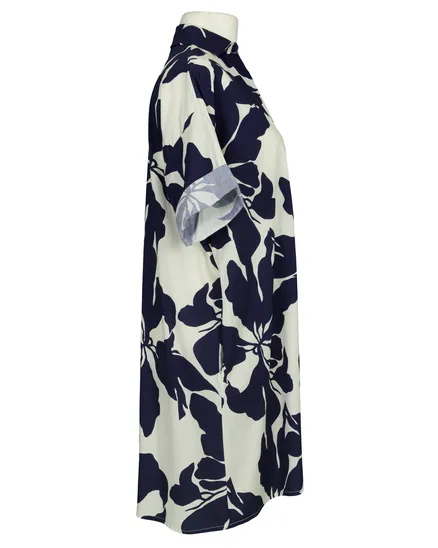 Hemdblusenkleid Floral in blau von New Collection