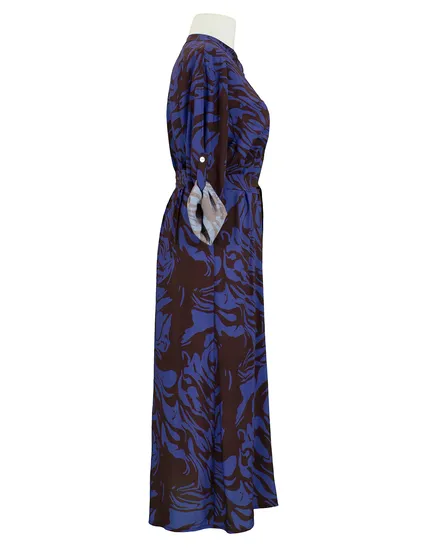 Hemdblusenkleid Print in blau von Made in Italy