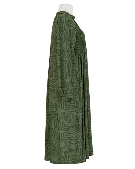 Hemdblusenkleid Zebraprint in oliv von Made in Italy