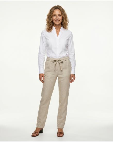 Hose Crash Optik in beige von Moda Italia