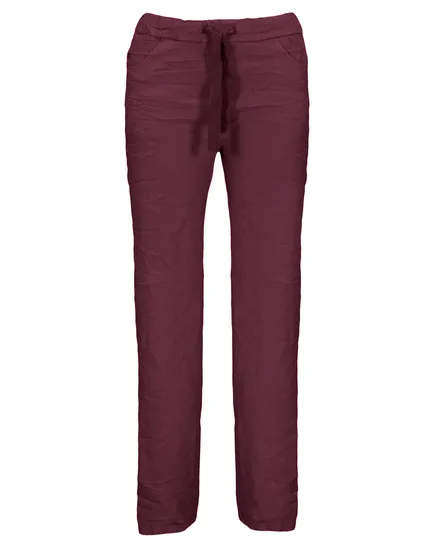 Hose Crash Optik in bordeaux von Moda Italia