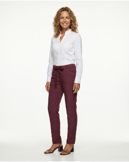 Hose Crash Optik in bordeaux von Moda Italia