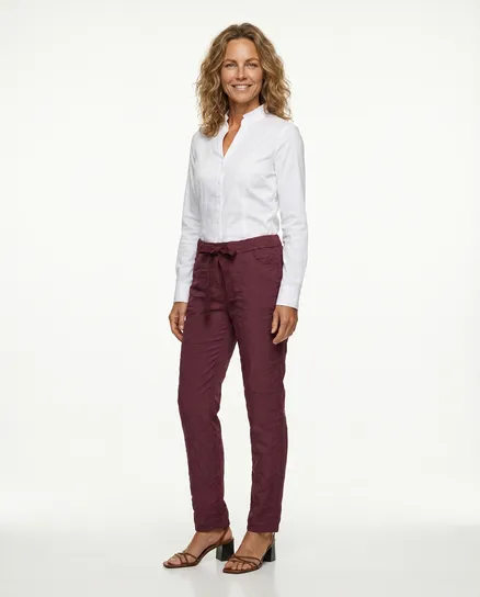 Hose Crash Optik in bordeaux von Moda Italia