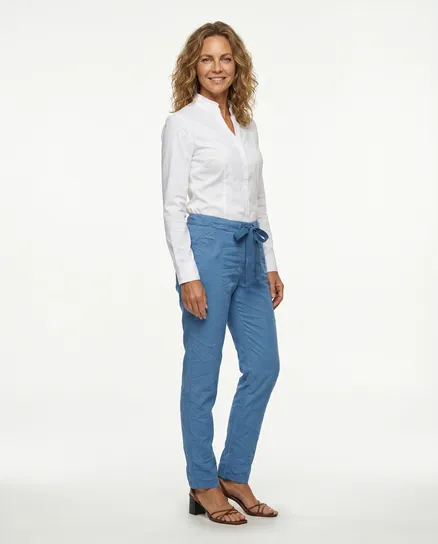 Hose Crash Optik in jeansblau von Moda Italia