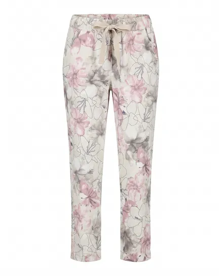 Hose Floral in beige von Made in Italy