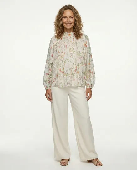 Hose Georgette in creme von Moda Italia