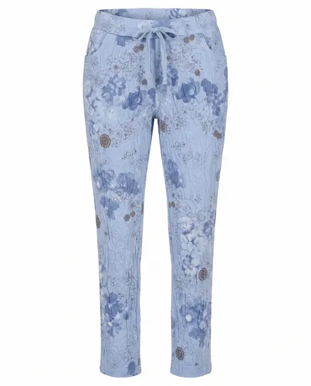 Hose Jogger Stil Floral in blau von Made in Italy