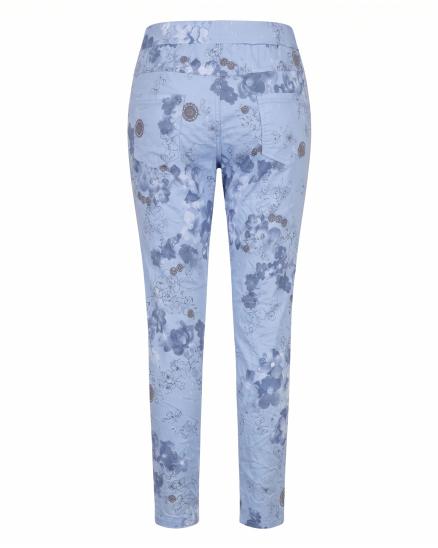 Hose Jogger Stil Floral in blau von Made in Italy