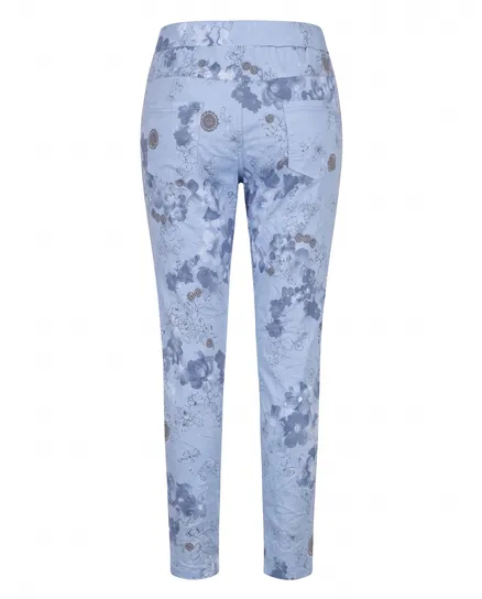 Hose Jogger Stil Floral in blau von Made in Italy