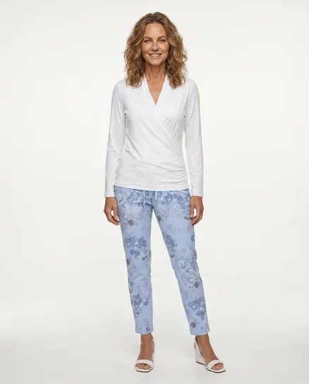 Hose Jogger Stil Floral in blau von Made in Italy