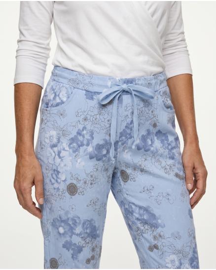 Hose Jogger Stil Floral in blau von Made in Italy