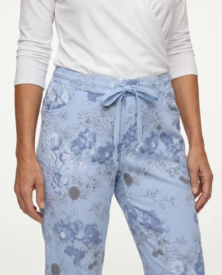 Hose Jogger Stil Floral in blau von Made in Italy