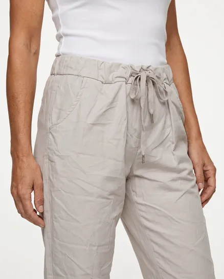 Hose Jogging-Stil in beige von Made in Italy