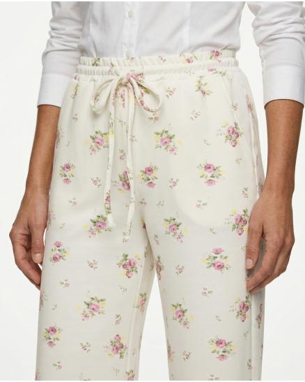 Hose Jogging-Stil in ecru von Made in Italy